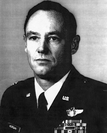 Man in a decorated U.S. Air force suit.