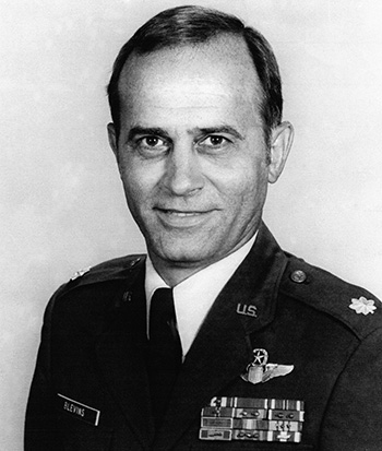 Man in a decorated U.S. Air Force suit. 