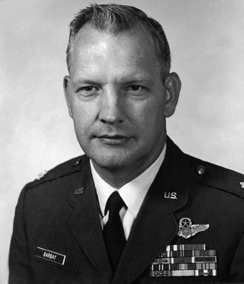 Man in a decorated U.S. Air Force suit.