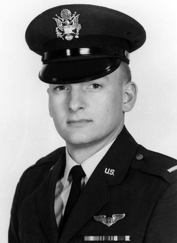 Man in a decorated U.S. Air Force suit and cap.