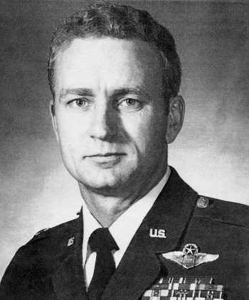 Man in a decorated U.S. Air Force suit. 