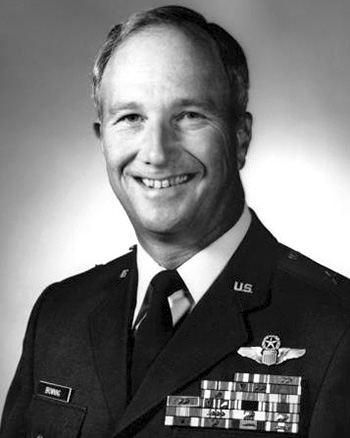 Man in a decorated U.S. Air Force suit.