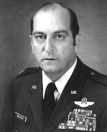 Man in a decorated U.S. Air Force suit.