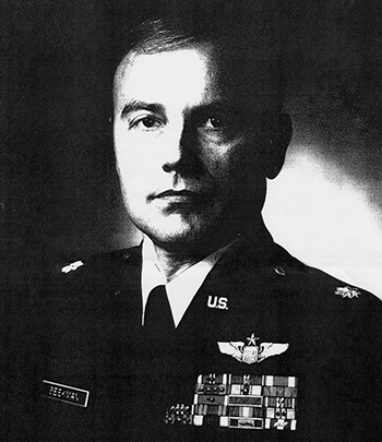 Man in a decorated U.S. Air Force suit.