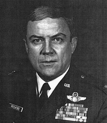 Man in a decorated U.S. Air Force suit. 